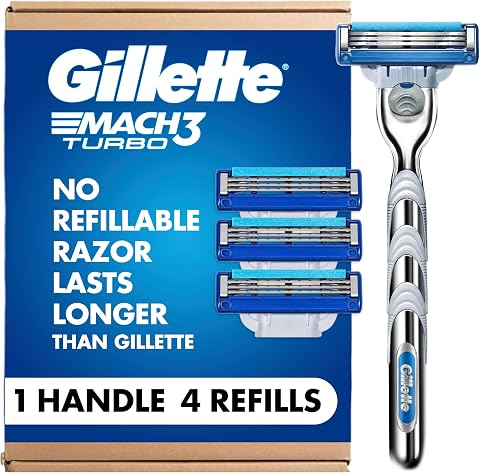 Gillette Mach3 Turbo Razor with 4 Cartridges