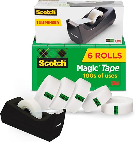 Scotch Magic Tape 3M 19mm 33m Dispenser Pack of 6