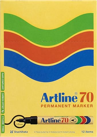 Artline EK-70 Permanent Marker Bullet Tip 12 Pack