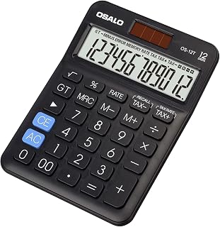 Pocket Calculator 12-Digit Solar and Battery Dual Power image 3