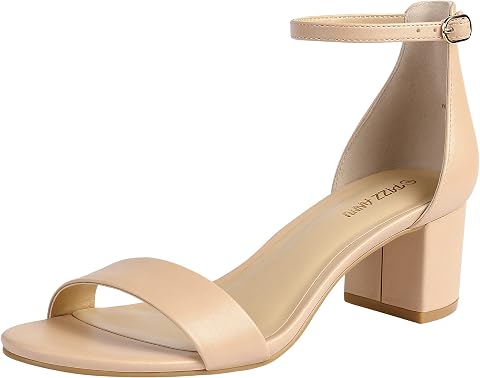 Women Block Heel Ankle Strap Sandals