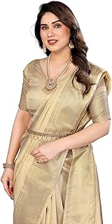Women Woven Banarasi Silk Saree with Blouse image 2