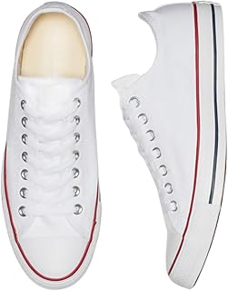 Men Canvas Lace-Up Casual Sneakers White image 3