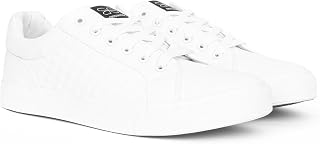 Men Canvas Lace-Up Casual Sneakers White image 2