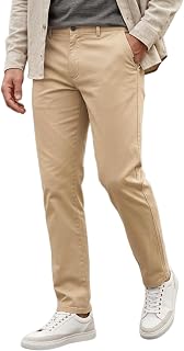 Men Regular Fit Cotton Stretch Chinos Beige image 2