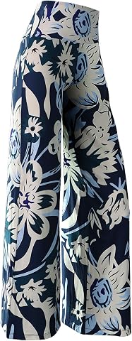 Women Flared Palazzo Pants Crepe Printed